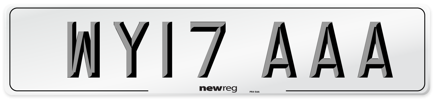 WY17 AAA Number Plate from New Reg
